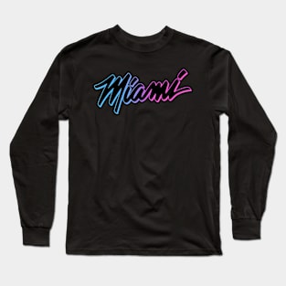 Miami Sunset Logo Long Sleeve T-Shirt